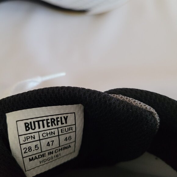 Butterfly LEZOLINE GIGU Table Tennis Shoes White-Silver SZ 10.5 - Picture 6 of 9